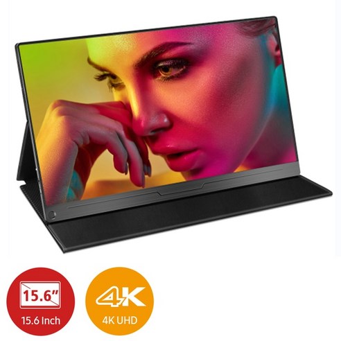 서브모니터 휴대용모니터UPERFECT-4K 1080P 15.6 인치 USB c타입 IPS 스크린 휴대용 모니터 Ps4 스위치, 02 156A07 UHD_04 EU 플러그