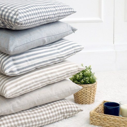 멜란 워싱 면 방석 커버로 일상에 포근함을 더하세요.