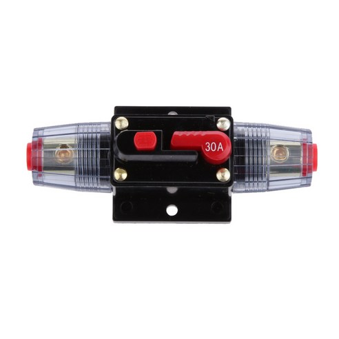 12V 24V 자동 해양 퓨즈 홀더 용 20A AMP 회로 차단기 수동 재설정, 30A, 다색, 금속