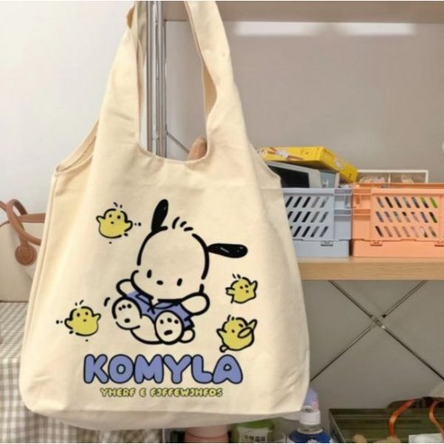 산리오 액세서리 마이멜로디 캔버스 가방 귀여운 여아 숄더백 보관 대용량 핸드백 파티 생일 집들이 선물