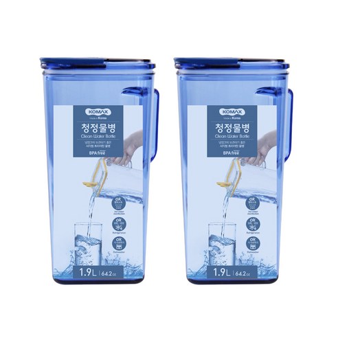 코멕스 청정물병 2p, Blue, 1.9L