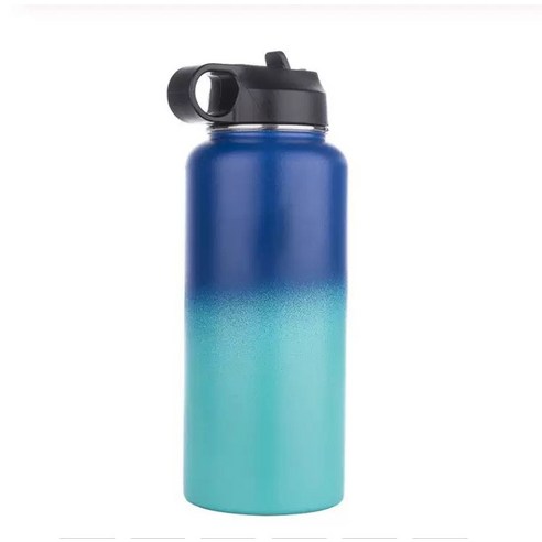 ZZJJC 아이디어 보온병 아이디어 텀블러 아웃도어 보온병, 상청하연록, 32oz/960ml
