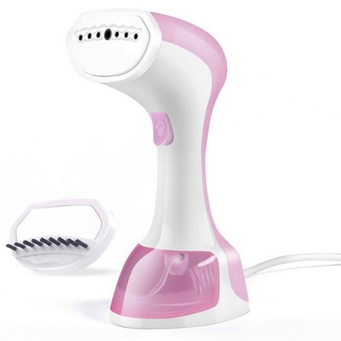AFBEST 핸드 헬드 기선 1200W 강력한 의류 가정용 EU 플러그 핑크 용 휴대용 고속 열 스팀 다리미 다림질 기계, 분홍