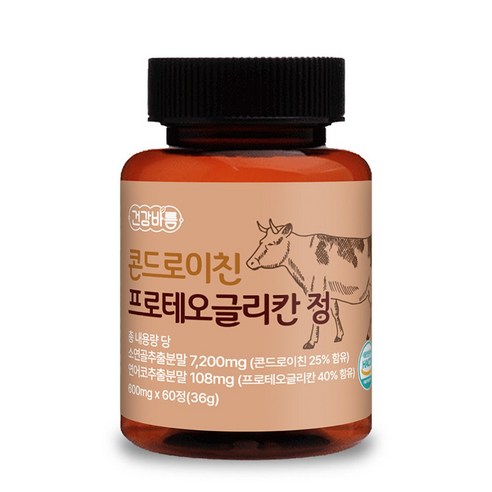 위글네이처 소연골 콘드로이친 프로테오글리칸 정 식약처인증 관절영양제 부모님선물, 1통, 60정