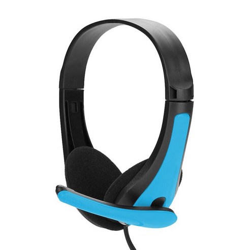 YJQ 유선 게이밍 헤드셋 헤드셋 PS3 PS4 PC 게이머 전문 헤드폰 선물용 접이식 스테레오 게이밍 이어폰, 러시아, 파란