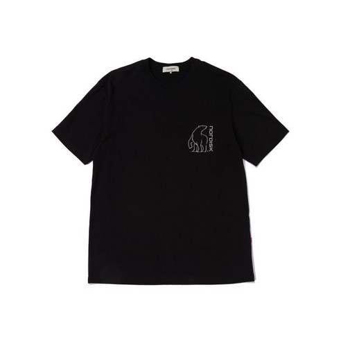 북극곰의 포근함을 담은 검은색 반팔 티셔츠, 노르디스크 미디엄 폴라베어 티셔츠를 만나다 노르디스크