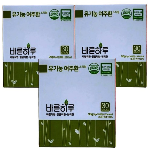 단비농원 바른하루 유기농 여주환스틱, 90g, 3개