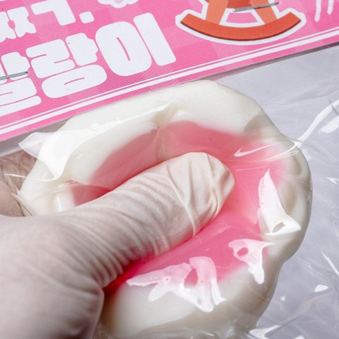 [이거쩌거] 발바닥 쫀득 말랑이 스트레스해소, 1개, 50g, 푸딩핑크
