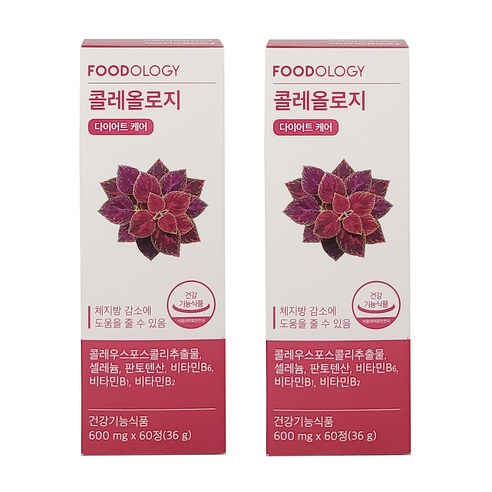 푸드올로지 콜레올로지 600mg x 60개입, 60정, 2개