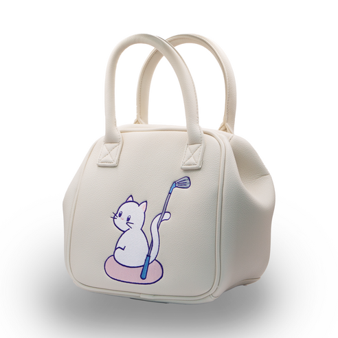 코헵스 여성용 골프토트백 부드러운 합성피혁 골프핸드백 파우치백 라운딩가방