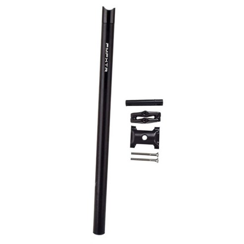 접이식 자전거 여행을 위한 경량 자전거 안장 조절식 지지대 안장 기둥, 블랙 33.9x600mm, 알루미늄 합금
