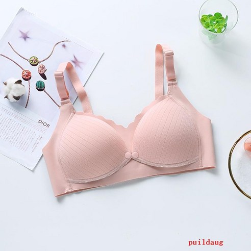 임산부의 언더 와이어 프리 속옷 전면 오픈 버튼 원활한 간호 브래지어