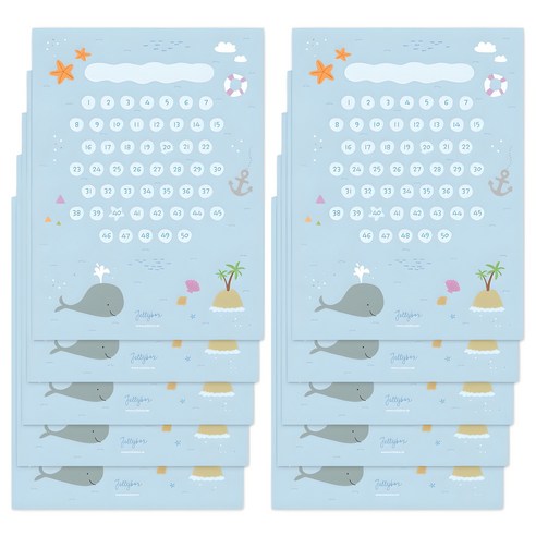 아이의 빛나는 성장을 응원하는 마법, 젤리박스 칭찬 스티커판 고래칭찬 세트 칭찬스티커판