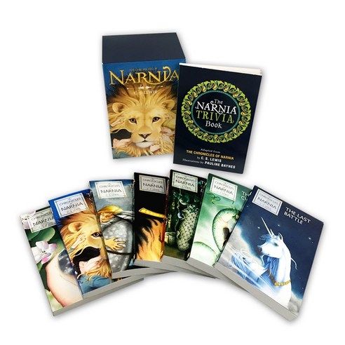 The Chronicles of Narnia 1-7 Books + Trivia Book Boxed Set Paperback 8종