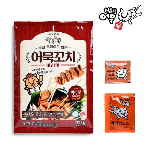 국내산 갈치살 70% 골라먹는 어묵꼬치 마라맛, 378g, 10개