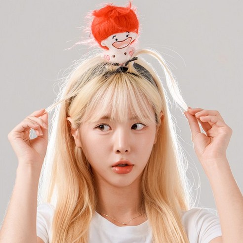 말랑마쥬 인싸템 캐릭터 파티 머리띠, 1개, 깨비_레드