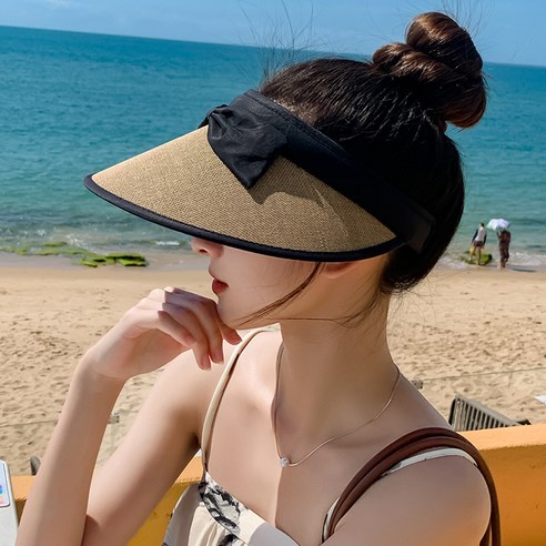 윗부분이 뚤린 uv 썬캡 자외선 차단 해빛 가리기 여름모자