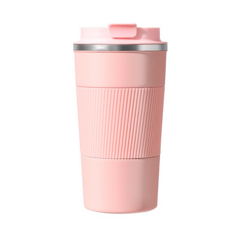 KORELAN 304 스테인리스강 진공 보온 커피 컵 500ml 비즈니스 사무컵 야외 여행 자동차 컵, 3세대 핑크