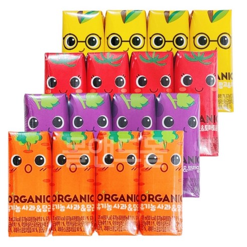 크니쁘니 주스 125ml (사과당근+적포도+레드비트+오렌지망고), 16개