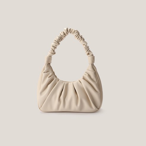 샤오웨이가방 부드러운 가죽 여성 겨드랑이 가방 여성 구름 Pleated 가방 바게트 단일 어깨 Crossbody 틈새 질감 한국어 스타일 가을