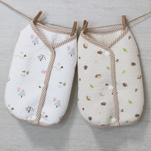 강아지조끼 수면조끼 오가닉, 아기부엉이 White, 1개