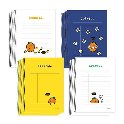 모트모트 두꺼운 스프링 노트 유선 코넬, 로즈쿼츠, 10개 노트정리법 9 1500 당근코넬노트 코넬노트 우등생필기법 12p세트