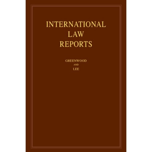 International Law Reports: Volume 188 Hardcover, Cambridge University Press