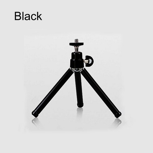 쌍안경 휴대용 미니 망원경 삼각대 1/4 인치 나사 포함 충격 방지 탁상 합금 삼각형 스탠드 단안 조류 관찰용, 01 Black
