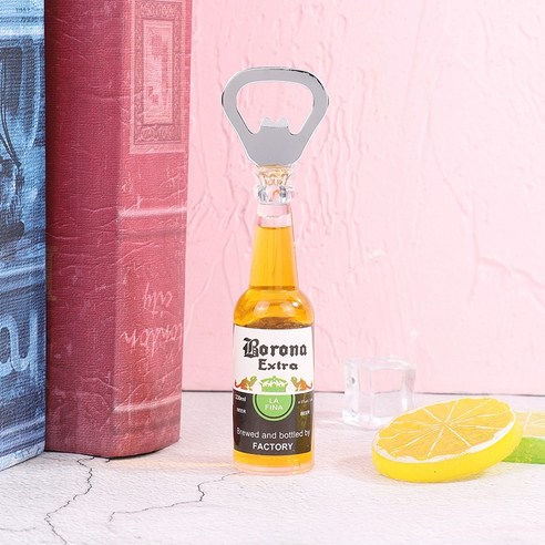 ZZJJC 빈티지 맥주따개 자기흡입술집 인디비주얼 맥주병 드링크 병따개냉장고를 붙이기, 코로나(노랑)