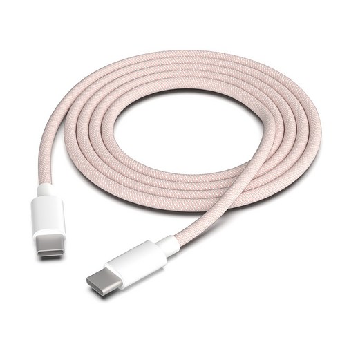 슌키 USB-C 240W 초고속 충전 케이블 아이폰 15 갤럭시 S24 호환, 1개, 핑크, 2m