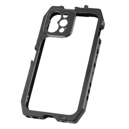 Monland 전화 케이지 콜드 슈 및 1/4 나사 구멍 B가있는 IPhone 12/12 Pro 케이지 용 스마트 폰 비디오 장비 모바일, 검은 색