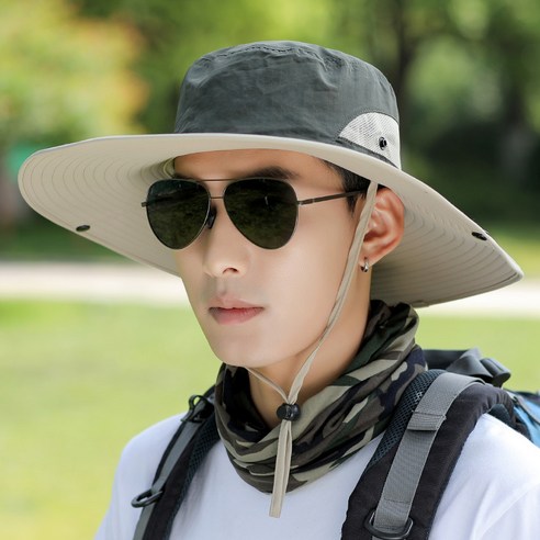 DFMEI 선캡남여름철스웨이드선캡남성햇캡빅버드패딩야상챙벙거지, DFMEI 솔리드 밀리터리 그린