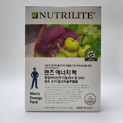 암웨이 피곤한 남성을 위한 멘즈 에너지 팩 선물세트, 315g, 1개