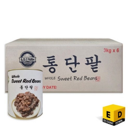 [BOX]G.O.C FARM 통단팥 (3kgX6) 빙수팥, 6개, 3kg