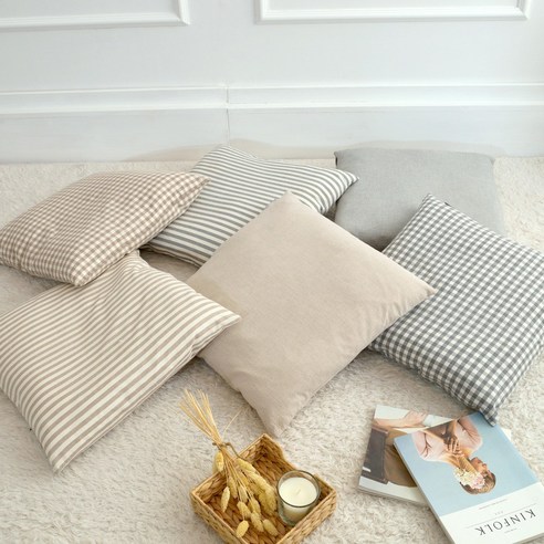 멜란 워싱 면 방석 커버로 일상에 포근함을 더하세요.