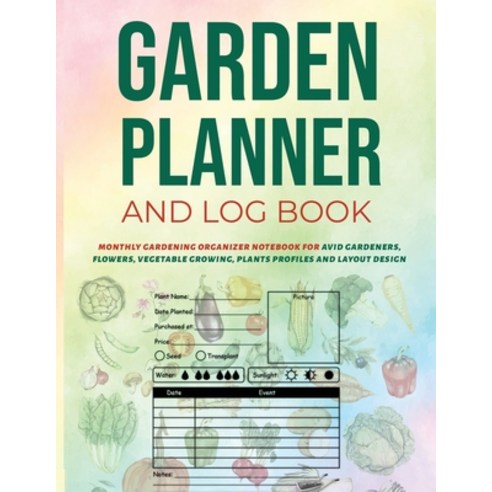 (영문도서) Garden Planner and Log Book: Monthly Gardening Organizer Notebook for Avid Gardeners Flowers... Paperback, PT Publications Inc, English, 9788029068539