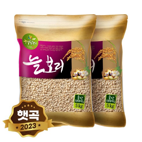 현대농산 국산 늘보리 10kg (5kgx2봉) 겉보리 꽁보리밥, 5kg, 2개