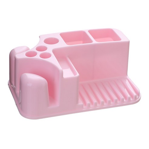 1+1qc 욕실 칫솔 랙 무료 펀치 브러싱 컵 구강 세척 컵 홀더 칫솔 치약 랙 toothware storage rack, 분홍색