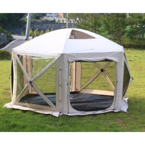 헥사곤 육각쉘터는 원터치방식을 사용하여 편리한 캠핑을 가능하게 해주는 그늘막텐트