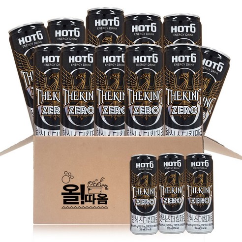 (올따옴) 롯데칠성 핫식스 더킹 제로 355ml 14입, 14개