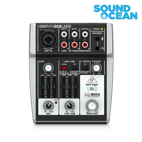 베링거 오디오 믹싱 콘솔 믹서 Behringer Audio Mixer, 302USB
