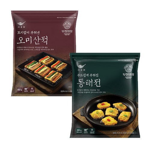 사옹원 오미산적 + 동태전, 750g, 1세트 녹두전 사옹원 오미산적 + 동태전, 750g, 1세트 녹두전