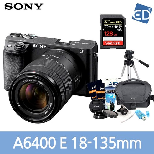 소니정품 A6400 16-50mm 128패키지 미러리스카메라/ED, 13 소니A6400블랙+18-135mm+128GB