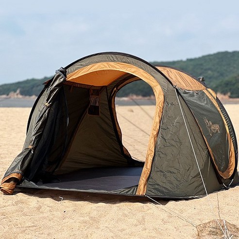 1초 만에 완성되는 카키빛 캠핑, BONANZA 팝업 자동텐트