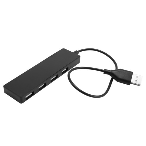노 브랜드 울트라 슬림 USB 허브 4포트 2.0 블랙, 검은 색