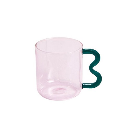 웨이브 커피잔 머그잔 300ml, 핑크 02, 301-400ml