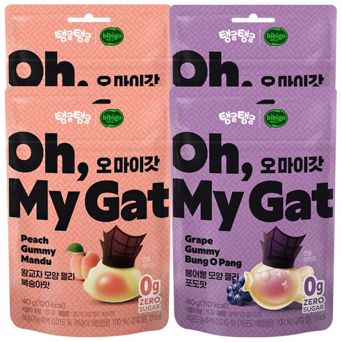 비비고 오마이갓젤리(포도+복숭아), 2세트, 80g