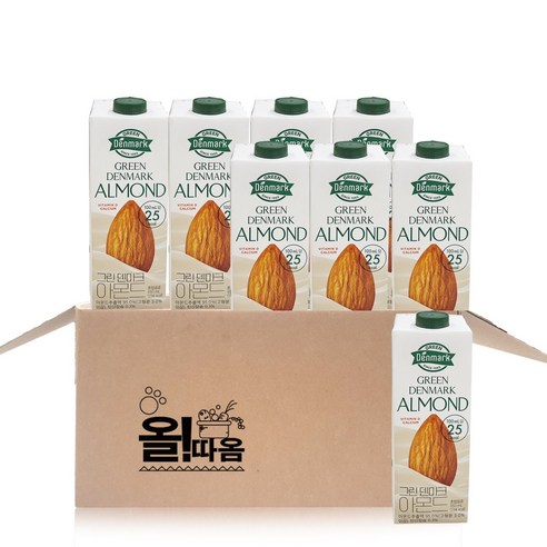 (올따옴) 그린덴마크 아몬드 950ml 8개, 0.95l, 1개