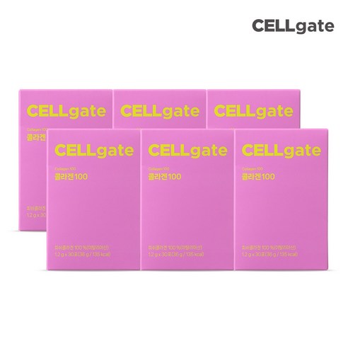 셀게이트 저분자 피쉬 콜라겐 100 1200mg 무가당 히알루론산 엘라스틴, 6개, 36g