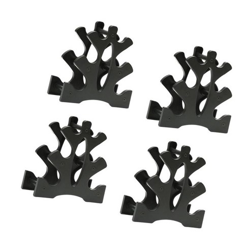 4x3 계층 덤벨 랙 안정적인 손 무게 홀더 피트니스 수직 트리 스탠드, 23x23CM, PVC, 검은 색